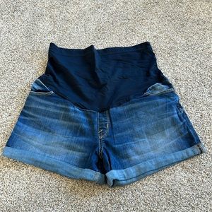 Maternity Full Panel Denim Shorts